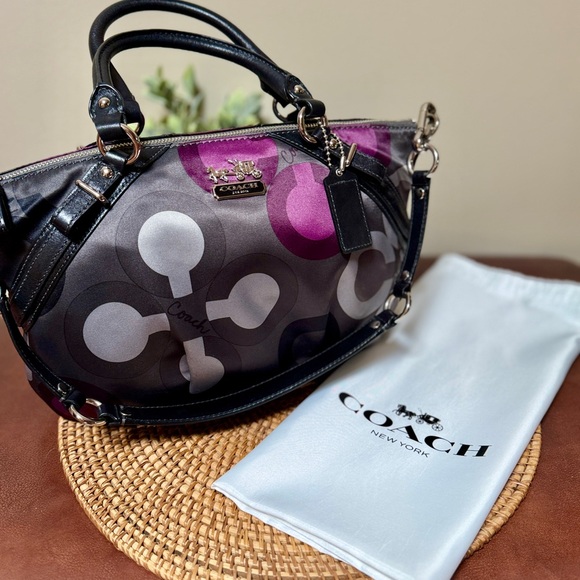 Coach Madison Sophia Sateen Clover Purse Handbag Satchel - Picture 9 of 9